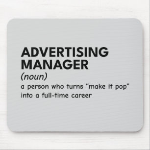 Witty Marketing Manager Definition Mouse Mat