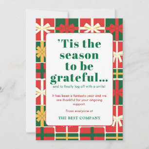 Witty Modern Bright Corporate Christmas Card