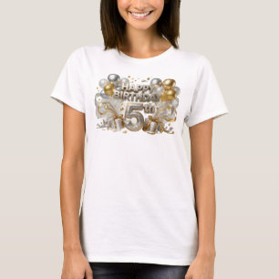 Witty Orange HAPPY BIRTHDAY 5TH 3D Text Art T-Shirt