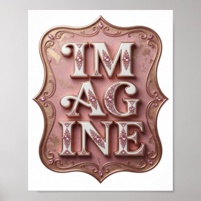 Witty Pink IM AG INE Quote Design Poster (Front)