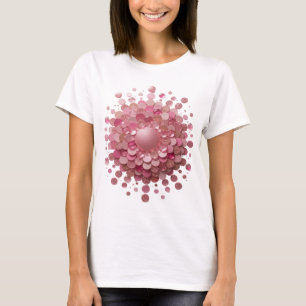 Witty Pink PINK GLITTER SPHERE Text Design T-Shirt
