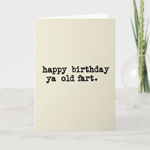 Witty Retro Text Birthday Card