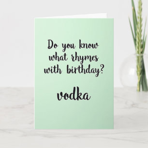 Witty Script Birthday Card