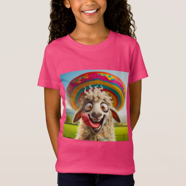 Witty sheep with Sombrero T-Shirt (Front)