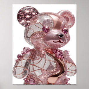 Witty Silver ABSTRACT ART Abstract Design Poster