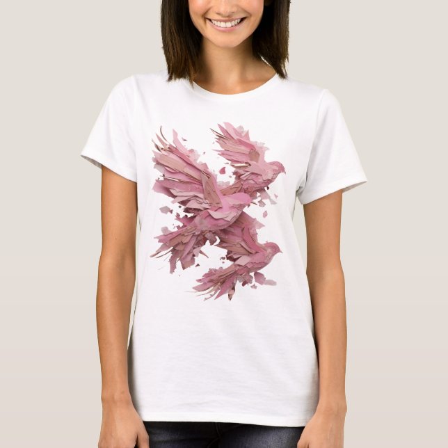 Witty Silver ABSTRACT ART Graphic Design T-Shirt (Front)