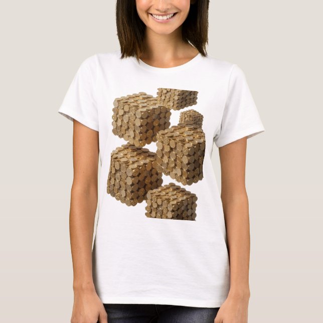 Witty Silver ABSTRACT ART Graphic Design T-Shirt (Front)