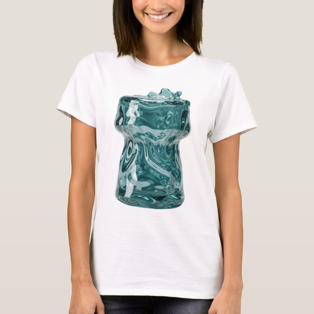 Witty Silver ABSTRACT ART Graphic Design T-Shirt (Front)