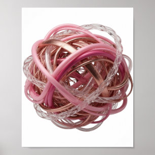 Witty Silver ABSTRACT ART Modern Design Poster