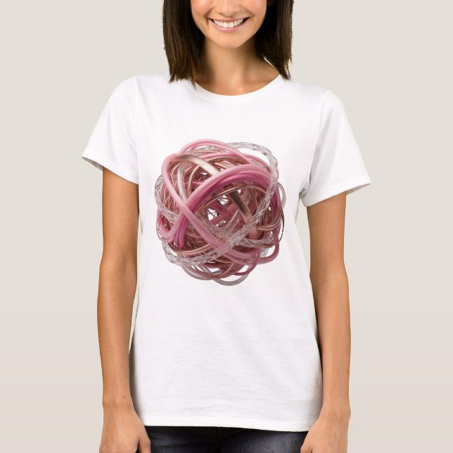 Witty Silver ABSTRACT ART Modern Design T-Shirt (Front)