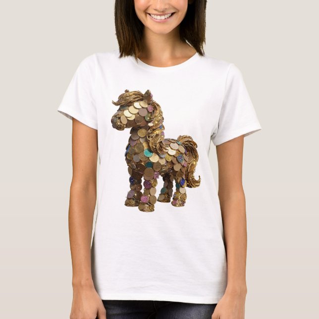 Witty Silver ABSTRACT ART Modern Design v3 T-Shirt (Front)