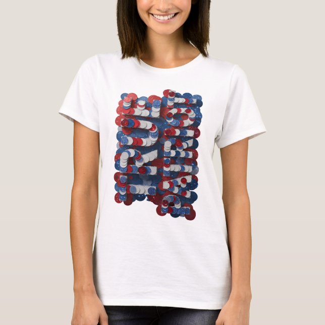 Witty Silver AMERICA Bold Design T-Shirt (Front)