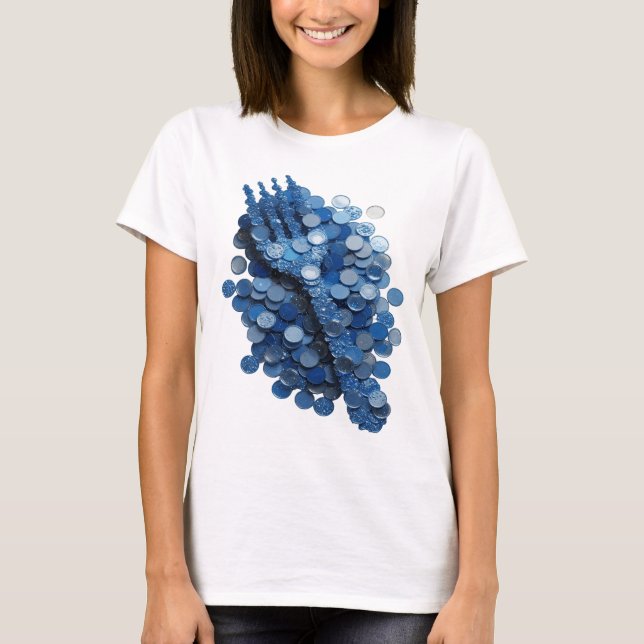 Witty Silver DNA DOUBLE HELIX Quote Design T-Shirt (Front)
