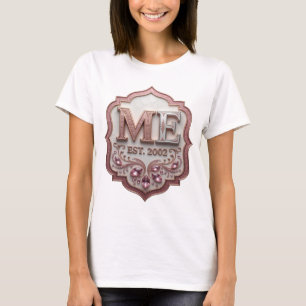 Witty Silver ME EST 2002 Custom Design T-Shirt