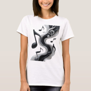 Witty Silver MUSIC IN MOTION Text Design T-Shirt