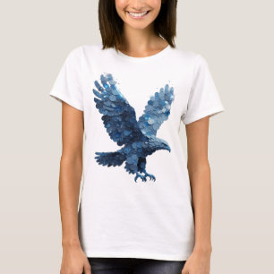 Witty Silver WATER EAGLE Modern Design T-Shirt