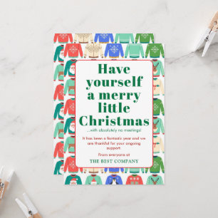 Witty Ugly Sweater Corporate Christmas Card
