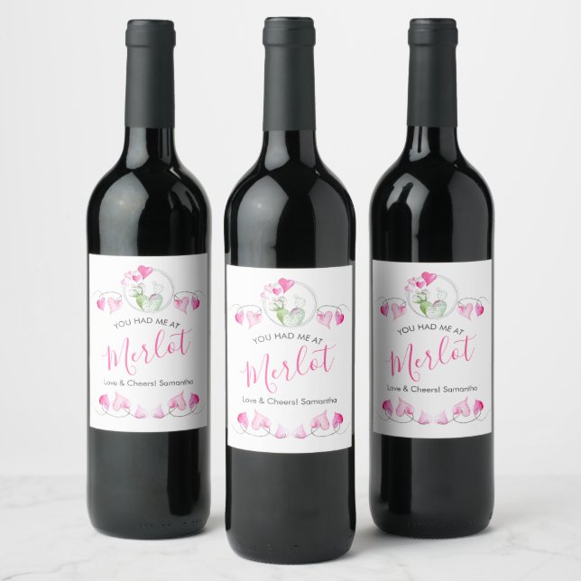 Witty Valentine's Day Wine Gifts Wine Label (Bottles)