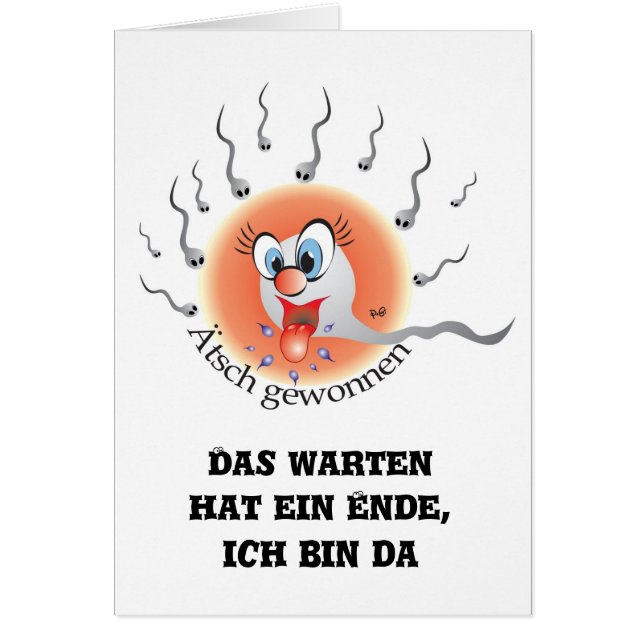 witzige Geburtsanzeige Karte (Front)