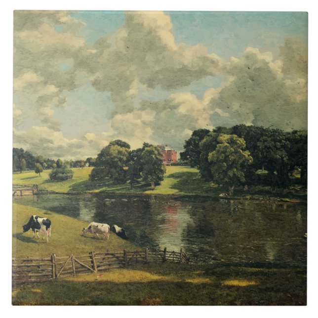 Wivenhoe Park by John Constable  Tile (Front)