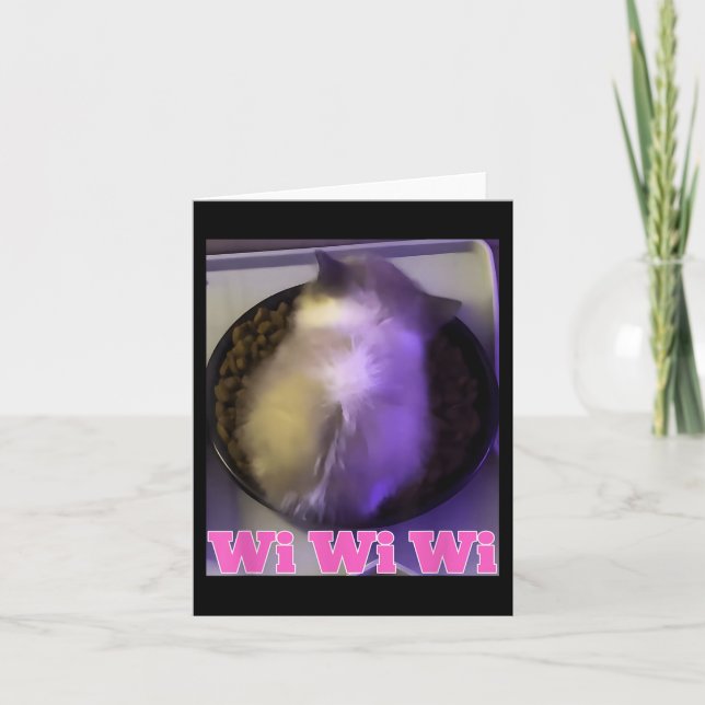 Wiwiwi Cat Meme  Card (Front)