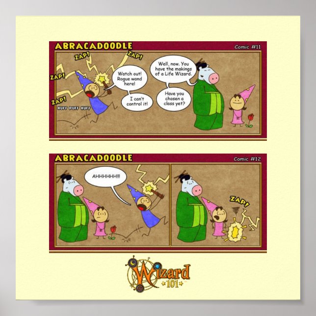 Wizard101 Abracadoodle Comic Poster (Front)