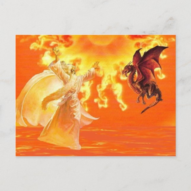 Wizard and Dragon. Postcard (Front)