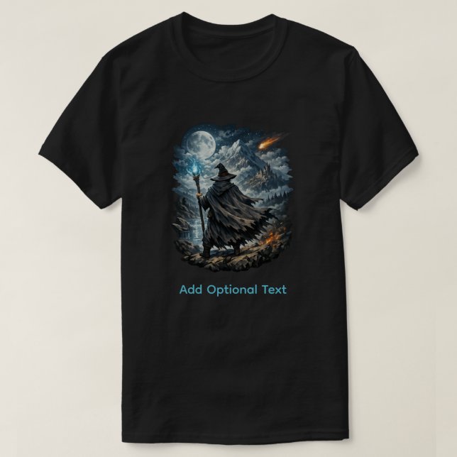 Wizard and the Moon T-Shirt (Design Front)