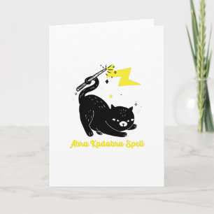 Wizard black cat - Abra Kadabra Spell Card