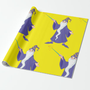 Wizard Casting A Spell Magic Wrapping Paper