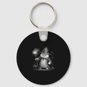 Wizard cat magic fantasy funny vintage tabby meme key ring