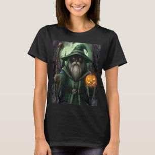 Wizard Cat Magic Spooky Cats and Pumpkin Men Women T-Shirt