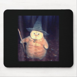 Wizard Cat Meme Shirt _ Funny Vintage Halloween Mouse Mat