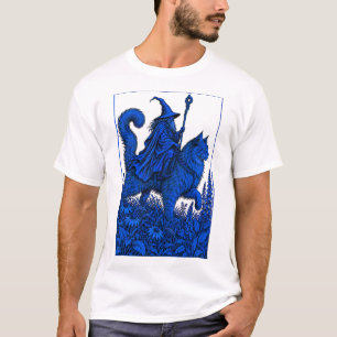 Wizard Cat Rider Fantasy Adventure T-Shirt