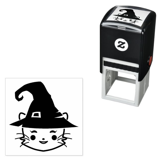 Wizard Cat Self-inking Stamp (In Situ)