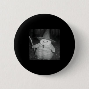 Wizard Cat Weird Funny Halloween Cat Meme 6 Cm Round Badge