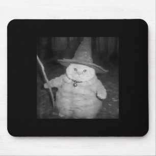 Wizard Cat Weird Funny Halloween Cat Meme Mouse Mat