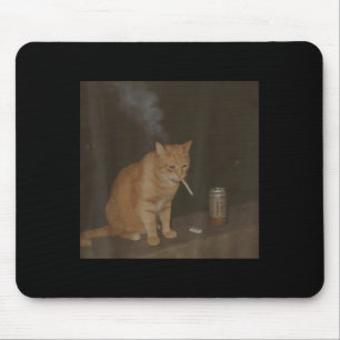 Wizard Cigarette Kitten Funny Smoking Cat Meme Bra Mouse Mat