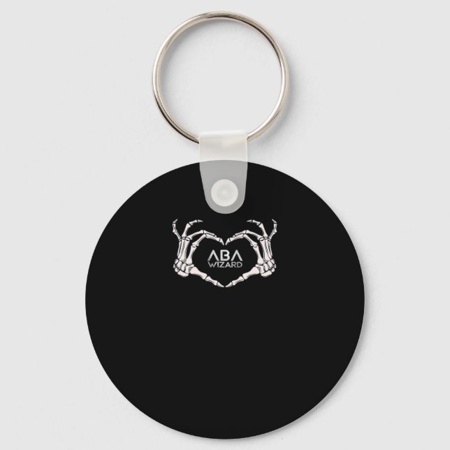 Wizard Classic - Skeleton Hands Heart Key Ring (Front)