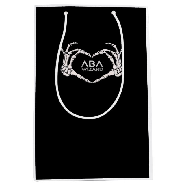 Wizard Classic - Skeleton Hands Heart Medium Gift Bag (Front)