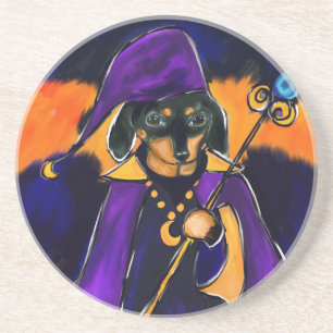 WIZARD DACHSHUND COASTER