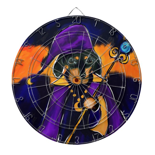 WIZARD DACHSHUND DARTBOARD (Front)