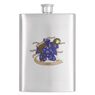 Wizard Dice Design Hip Flask