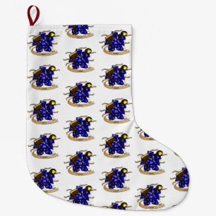 Wizard Dice Design Large Christmas Stocking