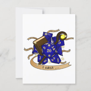 Wizard Dice Design Postcard