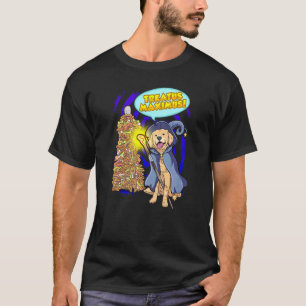 Wizard Dog Golden Retriever Magic Wand Casting Spe T-Shirt