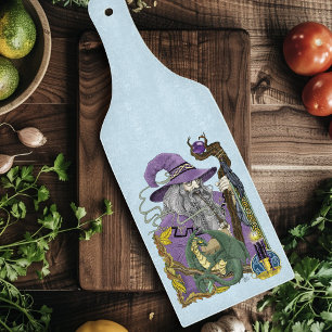 Wizard Dragon Fantasy Purple Cutting Board