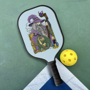 Wizard Dragon Fantasy Purple Pickleball Paddle
