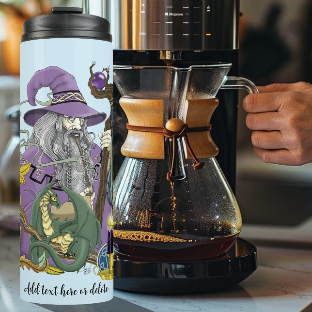 Wizard Dragon Fantasy Purple Thermal Tumbler (Creator Uploaded)