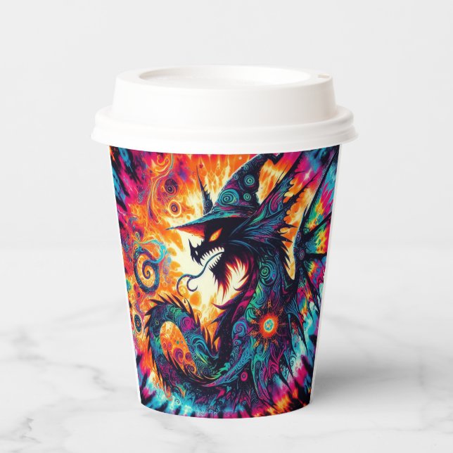 Wizard dragon of knowledge paper cup (Front)